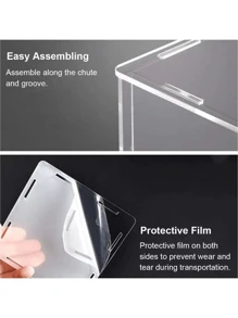 1-częściowa akrylowa gablota ekspozycyjna, przezroczysta, składana gablota kolekcjonerska do eksponowania figurek, przechowywania i organizowania zabawek w domu z otwieranymi drzwiczkami