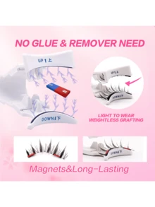 1 Cặp Lông Mi Giả Từ Tính Lông Mi Giả Fox Eyelash Tự Nhiên Mi Giả Từ Tính Dài Tự Nhiên Không Cần Keo Dán Bộ Nối Mi Giả Có Thể Tái Sử Dụng Kèm Dụng Cụ Gắn Mi Không Cần Keo Dán Và Không Cần Tẩy Trang Mi Dễ Dàng Sử Dụng Thích Hợp Sử Dụng Hàng Ngày - lông mi mềm mại - Xem 6