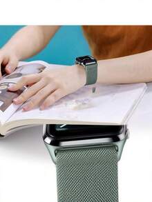 5 Packs Colorful Fashion Skin-Friendly Breathable Double-Sided Plain Weave Jacquard Elastic Loop Watch Strap - Multicolor - View 2