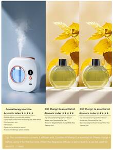 جهاز نشر العطور المنزلي، جهاز أروماثيرابي قابل للشحن، رذاذ أروماثيرابي كهربائي قابل للتثبيت على الحائط، مع إضاءة محيطة ملونة. يحتوي على 5 أوضاع عمل قابلة للتعديل و6 روائح أروماثيرابي للاختيار منها. الروائح طازجة وطبيعية، ويمكن وضعه في غرفة النوم أو غرفة المعيشة أو المكتب أو الحمام