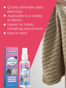 jakehoe 衣物防静电喷雾 柔软舒适 减少衣物皱褶 顺滑衣物护理 衣物防静电喷雾 柔软舒适 减少衣物皱褶 顺滑衣物护理 防静电喷雾 去除头发和衣服静电 正品衣物柔顺剂 洗衣液 防静电产品 新旧款随机发货