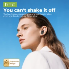 HTC NE16 In-Ear Wireless Earbuds BT V6.0 TWS, Long-Lasting Battery Life, Stereo Surround Sound, Noise Cancellation, Lightweight Mini Earphones With Microphone, HD Call Quality, Gaming Earphones, Stylish Audio Gear, Noise Isolation Earphones