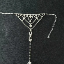 Elegant Multi-Layer Rhinestone Toe Ring Anklet Fashion Jewelry For Beach Holidays Foot Jewelry - 腳鍊 - 查看 7