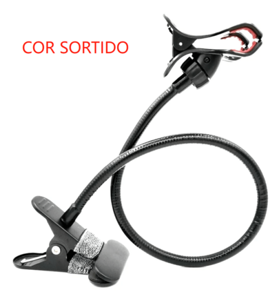 Suporte Para Celular Articulado E Flexível Universal Em Aço Preto(COR SORTIDO)