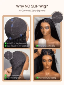 Nadula 7x5 Bye-Bye Slip™ Wig Black Water Wave Flexible Mesh Cap Wig With Secure Silicone Strips And Drawstring No Slip Glueless Wig Water Wave With Baby Hair Pre Cut Pre Plucked Bleached Knots Ready To Wear Glueless Human Hair Wigs 180% Density - SNatural - 查看 9