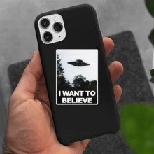 I Want To Believe 乙烯基車門貼紙，啞光表面，自黏式，單次使用，不對稱形狀，適用於汽車與表面裝飾，文具用品 - 彩色 - 查看 4