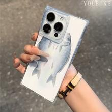 Funda para teléfono con diseño exclusivo inspirado en el diseño de bloques y el diseño de peces salados. Ofrece cobertura total con un aspecto transparente, garantizando resistencia a los golpes y un estilo elegante. - transparente - Ver 6