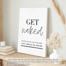 1pc Modern Wall Art Canvas Print - Funny Motivational Quote, Frameless, High Quality Glossy Poster - Available With Or Without Frame, Room Decor, Home Decor, College Dorm, Apartment, Hotel, Home, Living Room, Bedroom, Bathroom, Office Wall Decor Gift - Multicolor - View 11