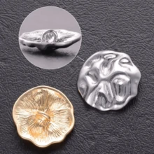 2/4 Stücke Vintage asymmetrische geprägte Metallknöpfe, modische dekorative Knöpfe für Mäntel, Pullover, Hemden, Jacken, Schuhe, Hüte, Taschen DIY Nähzubehör - Verschiedenfarbig - Übersicht 6