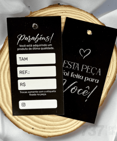 100 Tag Etiqueta para Roupas Femininas - Design Elegante com Frase Motivacional - Pronta Entrega