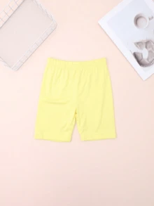 8pcs/Pack Young Girl' Thin Solid Color Leggings, Versatile For Layering Or Outerwear, Suitable For Skirt Matching, Spring/Summer