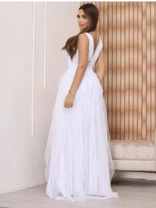 Women's Dress For Bridesmaid, Graduation, Wedding, Guest - White - View 2