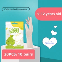 20pcs/10pairs Kids Disposable Nitrile Gloves Children Latex Powder Free For Household Cleaning Crafting Painting Gardening Cooking Gloves - Multicolor - View 8