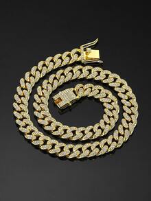 嘻哈几何链项链时尚高品质嘻哈水钻项链手链珠宝礼物 - 鏈條項鍊 - 查看 21