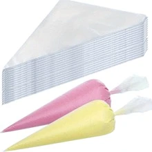 100/200pcs One-Time Triangle Frosting Bag-For Cake Decoration, Biscuits, Cupcakes And DIY Dessert Essentials, Kitchen And Restaurant Necessities