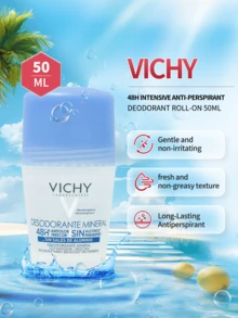 Vichy 薇姿 48 小时走珠止汗露，50 毫升 - 含舒缓维生素 B5 - 白色 - 查看 1