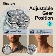 1pc High Power Electric Shaver, Bald Head Trimmer, Magnetic Floating Shaving Head, Ultra-Thin Dual Foil, Adjustable Gear, Type-C Charging, Compact & Portable, Men's Electric Razor, High-Quality Gift For Father's Day, Valentine's Day, Christmas - Multicolor - View 11