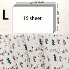 15/40 Sheets Of Thin Paper With Christmas Lantern Patterns, Gift Wrapping Paper, Suitable For Christmas Decoration, Winter, Thanksgiving, Birthday Gift Packaging, Bouquet Packaging, Gift Bag Filling, And Party Gifts, Best For Christmas, Perfect For Thanksgiving