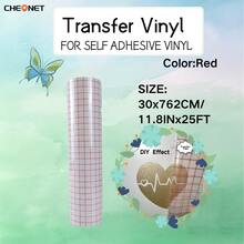 CHEONET-1 Transfer Tape Roll, Suitable For Self-Adhesive Vinyl Materials, 12 Inches X 25 Feet, Paper-Based Material, Permanent Adhesive, Ideal For Crafts, Punches And Vinyl Cutters, Easy To Cut, Transfer And Stick, Waterproof And Highly Adhesive. - Multicolor - View 14