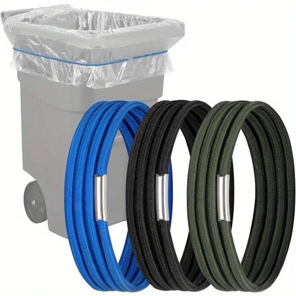 3pcs Elastic Bin Strap - For 13 To 96 Gallon Drums, Secure Bin Strap For Household, Office, School And Outdoor Use