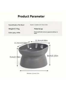 PETSIN 云母碗，猫碗，狗碗，带倾斜高脚保护颈部的宠物碗，宠物用品 - 彩色 - 查看 6