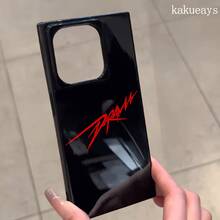 Los caracteres rojos forman parte de una elegante y sofisticada funda con diseño de bloques, compatible con las series 16 Pro, 16, 15 Pro, 14, 14 Plus, 13, 13 Pro, 12 Pro y 12 Pro. Funda para móvil con diseño a prueba de golpes y cobertura total, con orificio grande, marco liso brillante y detalles llamativos. - Negro - Ver 2
