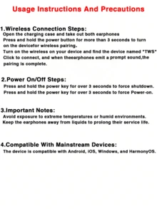 GENAI 无线耳塞，无线耳机 HiFi 立体声耳机，带 ENC 降噪麦克风，长播放时间入耳式耳塞，无线 5.3 运动耳机，适用于 Android IOS