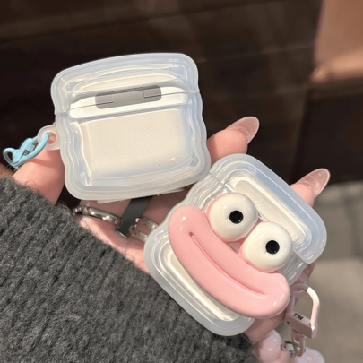 Ugly Cute Funny Bluetooth 1pc Cute Sausage Mouth Earphone Case Compatible With AirPods Pro3/Pro2/1, AirPods2/3/Pro, AirPods4, Couple/Best Friend Gift Birthday
