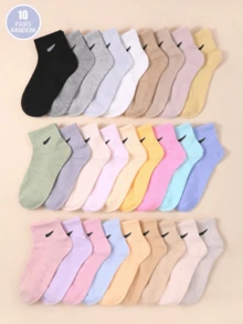 10 Pairs Of Random Stripes Children's Ankle Socks For Boys And Girls Daily Casual Wear Spring, Summer, Autumn And Winter. - Multicolor - View 6