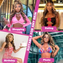 13x4 13x6 波浪蕾丝前假发，人发混合高清透明蕾丝前假发，预拔婴儿头发，自然发际线，200% 密度巴西处女发，柔软自然，耐热，女士礼物 - S4/27 - 查看 8