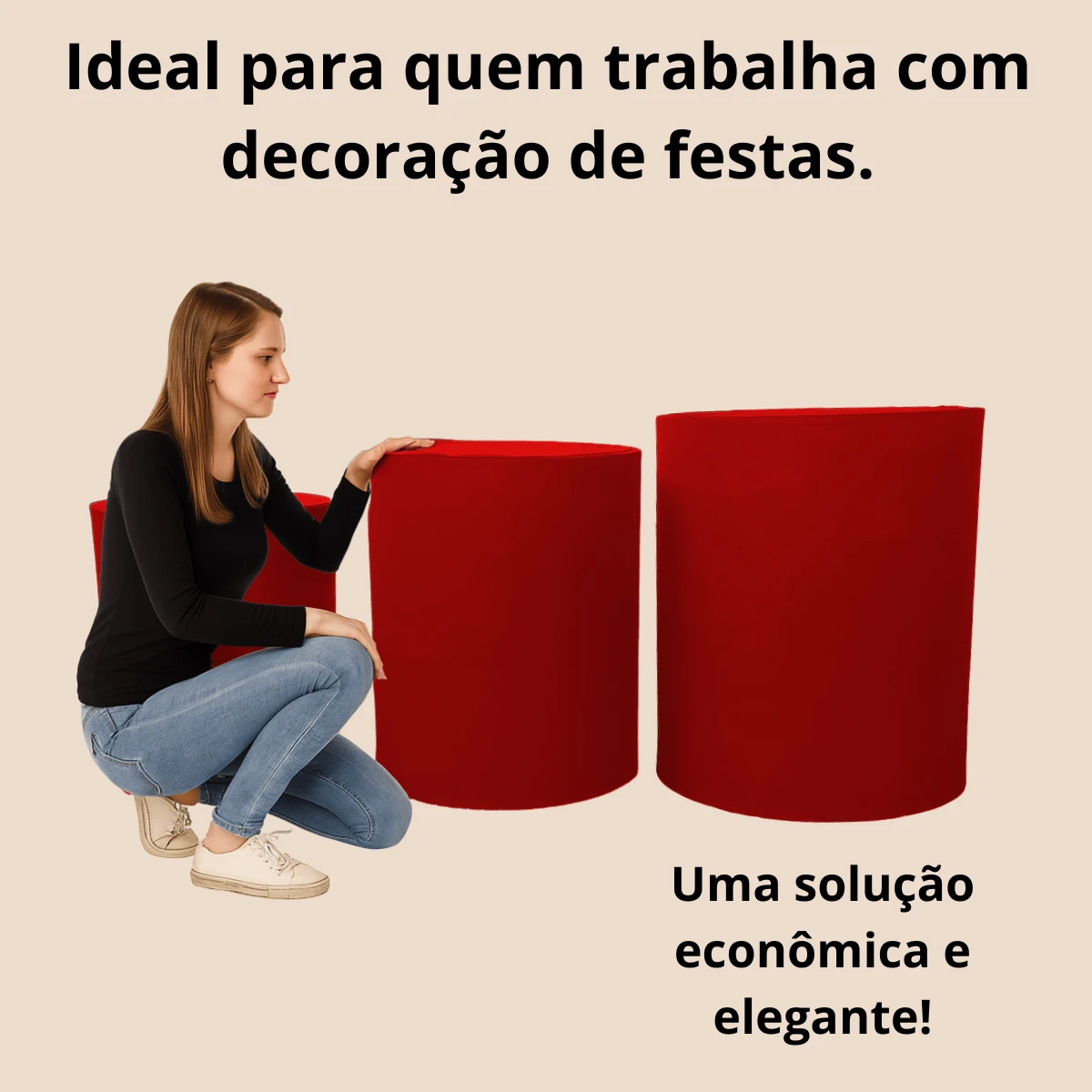 Kit 4 Peças Capa Painel Romano Dupla Face E Trio De Capas Cilindros De Malha Gel Ajustável Veste Fácil - Avelã - Visão 8