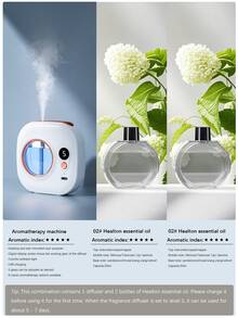 جهاز نشر العطور المنزلي، جهاز أروماثيرابي قابل للشحن، رذاذ أروماثيرابي كهربائي قابل للتثبيت على الحائط، مع إضاءة محيطة ملونة. يحتوي على 5 أوضاع عمل قابلة للتعديل و6 روائح أروماثيرابي للاختيار منها. الروائح طازجة وطبيعية، ويمكن وضعه في غرفة النوم أو غرفة المعيشة أو المكتب أو الحمام