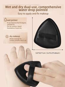 2PCS (Buy One Get One Free) Multifunctional Black Pineapple Makeup Sponge Cushion Ultra Soft For Wet And Dry Use, Foundation Blending Makeup Sponge, Liquid/Cream/Powder Seamless Smooth Beauty Sponge, Professional Soft Concealer Sponge, Soft Beauty Sponge Blender Set, Multifunctional Makeup Tool For Foundation, Loose Powder, Concealer, Eye Shadow, Eye Highlight And Contouring, Great For Makeup Beginners And Enthusiasts, Suitable For All Skin Types