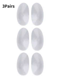 3 Pairs Anti Slip Large Shoulder Pads For Women Clothing, Reusable Soft Silicone Shoulder Pads (3 Pairs Transparent)