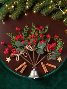 1/3/5/130PCS 10.23 英寸人造圣诞签 - 什锦红色浆果签、人造松树签喷雾，配以松果和冬青叶，可用于制作令人惊叹的花卉布置和花环，适合冬季假日装饰、阳台装饰、门廊装饰、秋季花卉、秋季房间装饰、圣诞装饰、万圣节户外装饰、厨房配件、返校、浴室配件、大学必需品、圣诞礼物、花园家具、伴娘礼物 - 紅綠色2 - 查看 7