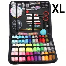 1pc Portable Sewing Kit, Home Sewing Tools, Thread Box Mending Needles, Suitable For Beginners, Adults, Summer Camp, Travelers And Families, With Storage Bag (Thread And Accessories Color Random)