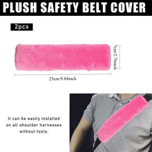 2 包毛绒安全带套 保暖肩带套 人造毛皮汽车用品 毛绒安全带套 适用于男女背包