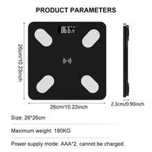 二合一智能电子体重秤，可称重/测温。电池供电（2节AAA电池），带温度显示和高清LED显示屏，单键开关，自动切换，钢化玻璃材质，最大承重396磅。适合家庭和健身房使用。健身和减肥必备。 - 彩色 - 查看 2