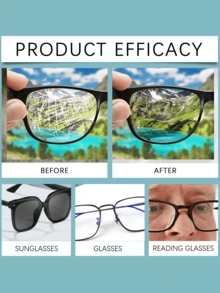 JUE FISH; 100ml; Lens Scratch Remover; Cleans The Surface Of Glasses; Maintains Clear Vision; Essential For Students; Essential For School