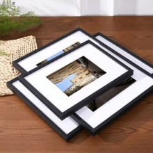 1/3pcs Black And Other Multi-Color A3A4A5 Photo Frames, 32x45cm/23x32cm/17x23cm Size High-End Metal Wall-Mounted Photo Frames, A4 Photo Frames With A5 Inch Print Pads, Black Poster Frames With Glass Photo Frames, Wall-Mounted Kits,