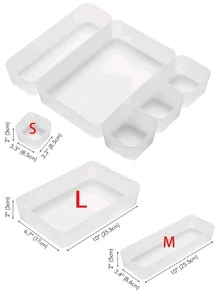 1pc/5pcs/12pcs Drawer Storage Boxes, 3 Sizes To Choose From, Multipurpose Frosted Desktop And Drawer Organizers For Bedroom Bedside Table Dressing Table Bathroom Kitchen Pantry Closet Makeup Accessories Socks Underwear Jewelry Electronics Cable Neat Home Organization, Stackable Space-Saving Liners Free Design, I For Back To School Dorm Room, Holiday Gift Prep, Cyber Monday Thanksgiving Christmas Home Dr