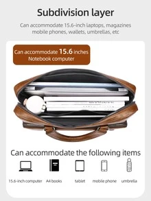 WEIXIER 公文包托特包，男士手提包，多口袋轻便便携休闲简约男包，时尚通勤包，新款商务旅行过夜包，适合出差、购物、旅行、运动、上学、通勤正式/商务正式