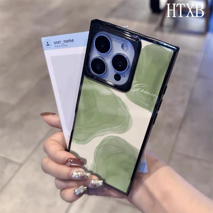 Teléfono con diseño de patrón de bloques verdes, adecuado para las series 16 Pro, 16, 15 Pro, 14, 14 Plus, 13, 13 Pro, 12 Pro, 12 Pro. Diseño de cobertura total a prueba de golpes con orificio grande, marco liso brillante y prominente. - Amarillo - Añade 2