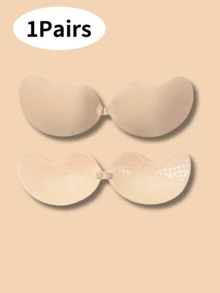 زوج/زوجان من حمالات الصدر اللاصقة بدون أشرطة ذات قطع منخفض للرفع والتثبيت الذاتي، حمالة صدر خفية بدون ظهر