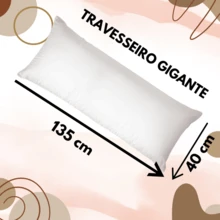 Xuxão Body Pillow With Pillowcase 100% Silicone 1.36m X 40cm - Negro - Ver 5