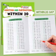 10-100 Addition And Subtraction Exercise Book: 64 Pages, With Answers, Step-By-Step Guidance, Used For Mental Arithmetic Training Within 100, Very Suitable For Students - Multicolor - View 8