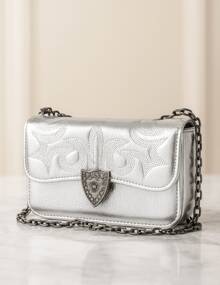 Women Shoulder Bags - Silver - View 1