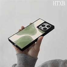 Teléfono con diseño de patrón de bloques verdes, adecuado para las series 16 Pro, 16, 15 Pro, 14, 14 Plus, 13, 13 Pro, 12 Pro, 12 Pro. Diseño de cobertura total a prueba de golpes con orificio grande, marco liso brillante y prominente. - Amarillo - Ver 6