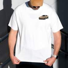 Men's T-Shirt Printed Sports Car 100% Cotton Everyday Comfort Style Sizes S To XL - 白色 - 查看 2
