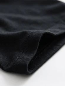 Life On Life's Terms Sobriety Recovery Funny AA NA Gift  Graphic Print Tee,Unisex Cotton Casual T-Shirt - 黑色 - 查看 4